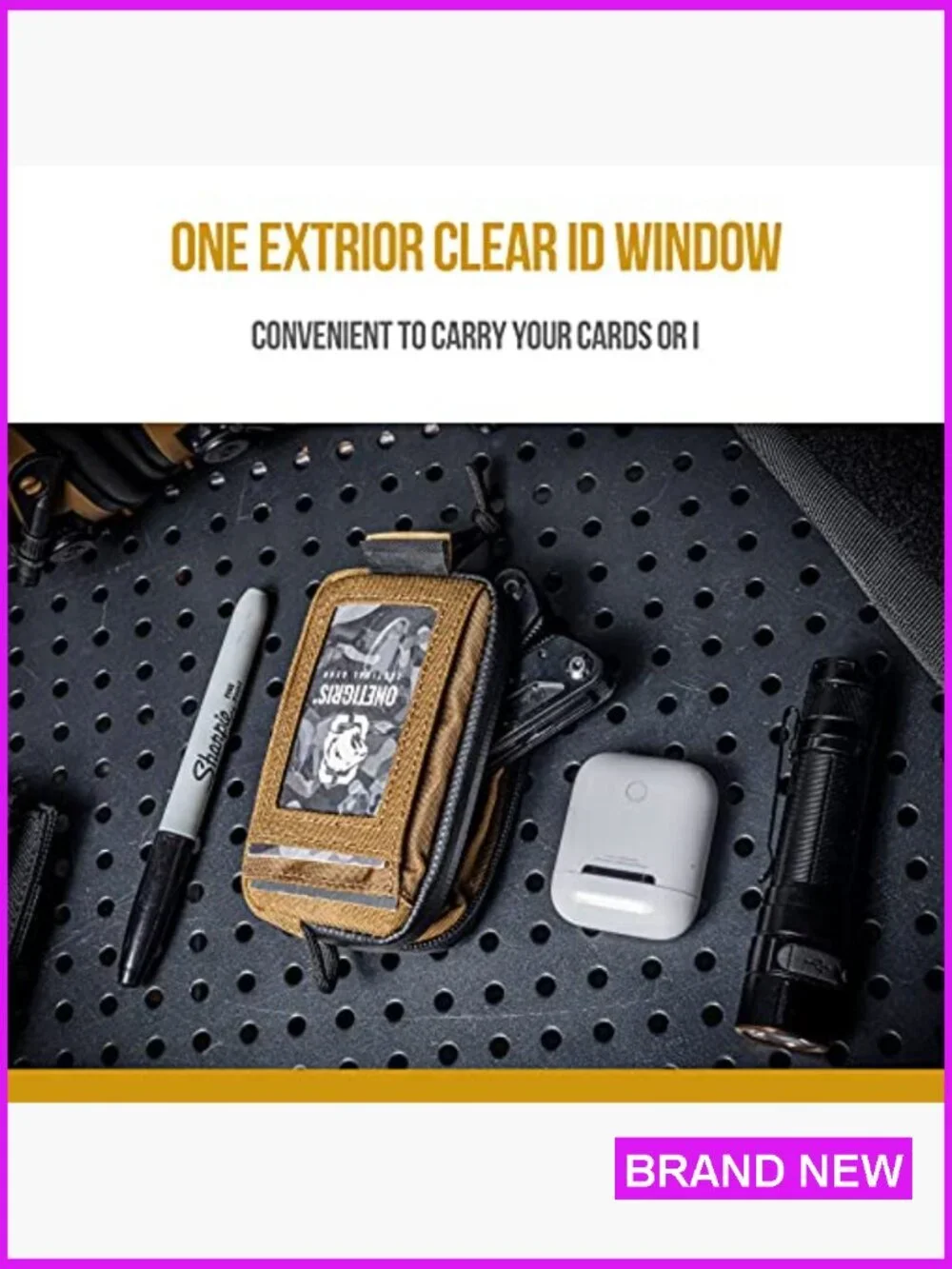 Tactical Zipper Wallet Minimalist Nylon Coin Purse Card Holder Secure Compact